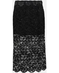 Rabanne - Layered Lace Midi Skirt - Lyst