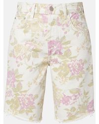 Citizens of Humanity - Ayla Floral Denim Bermuda Shorts - Lyst