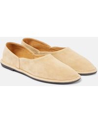The Row - Canal Suede Slip-On Shoes - Lyst
