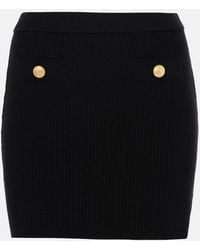Alessandra Rich - Wool And Cashmere Miniskirt - Lyst