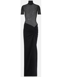 Christopher Esber - Fusion Gathered Jersey And Crepe Maxi Dress - Lyst