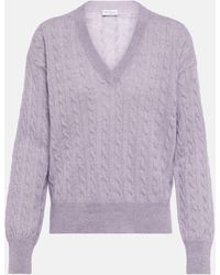 Brunello Cucinelli - Cable-knit Alpaca And Cotton Sweater - Lyst