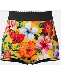 Dolce & Gabbana - Floral Silk-Blend Shorts - Lyst