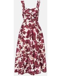 Rebecca Vallance - Nerissa Floral Midi Dress - Lyst