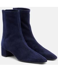 Aquazzura - Saint Honore Suede Ankle Boots - Lyst