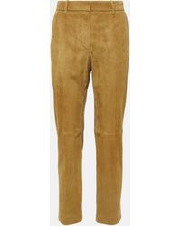 JOSEPH - Coleman Suede Cropped Pants - Lyst