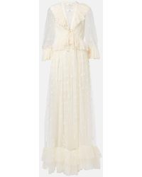 Chloé - Embroidered Lace Maxi Dress - Lyst