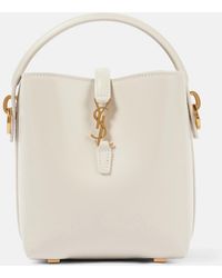 Saint Laurent - Le 37 Mini Leather Bucket Bag - Lyst