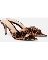 Gianvito Rossi - 70 Leopard-Print Velvet Mules - Lyst