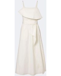 Proenza Schouler - Reign Ruffled Cotton-Blend Midi Dress - Lyst