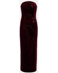 LEO LIN - Maxikleid Marilyn Aus Samt - Lyst