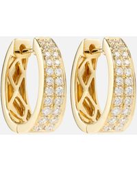Anita Ko - Meryl Small 18kt Gold Hoop Earrings With Diamonds - Lyst