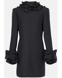Valentino - Crepe Couture Ruffled Minidress - Lyst