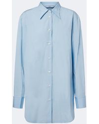 Prada - Oversized Cotton Poplin Shirt - Lyst