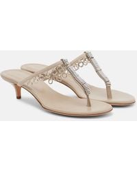 Christopher Esber - Pierced Embellished Leather Thong Sandals - Lyst