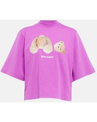 Palm Angels - Cropped Kill The Bear T-shirt - Lyst