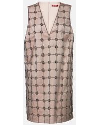 Max Mara - Acino Embellished Tulle And Satin Minidress - Lyst