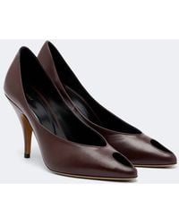 Jude - Icon Leather Peep-Toe Pumps - Lyst