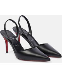 Christian Louboutin - Apostropha Leather Slingback Pumps - Lyst