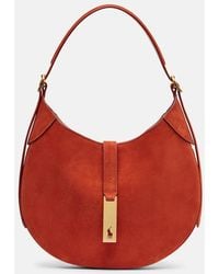 Polo Ralph Lauren - Polo Id Medium Suede Tote Bag - Lyst
