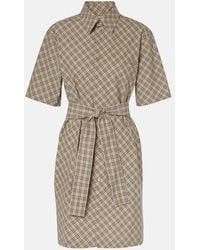 Burberry - Check Cotton Shirt Dress - Lyst