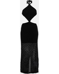 Bananhot - Vestido Largo Diamond Con Cuello Halter - Lyst