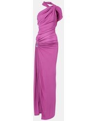 Christopher Esber - Embellished Halterneck Jersey Gown - Lyst