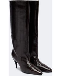 Herbert Levine - Silhouette Leather Knee-High Boots - Lyst