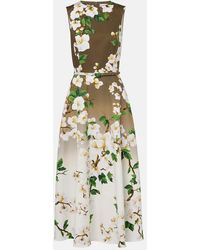 Oscar de la Renta - Printed Dress - Lyst