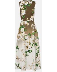 Oscar de la Renta - Printed Dress - Lyst