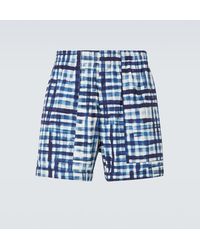 Bottega Veneta - Gingham Cotton Bermuda Shorts - Lyst