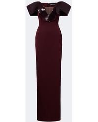 David Koma - Sequined Satin Off-Shoulder Gown - Lyst
