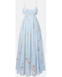 Zimmermann - Robe Longue Lucky Picnic En Coton A Fleurs - Lyst