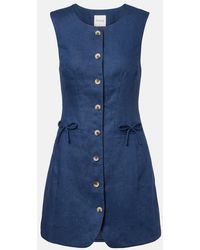 Posse - Sabine Linen Mini Dress - Lyst