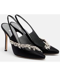 Balenciaga - X Manolo Blahnik Satin Slingback Pumps - Lyst