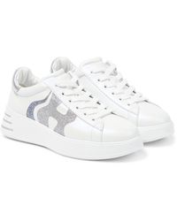 Hogan Rebel Leather Sneakers - White