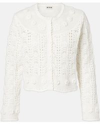 RIXO London - Kyra Open-Knit Cotton Cardigan - Lyst