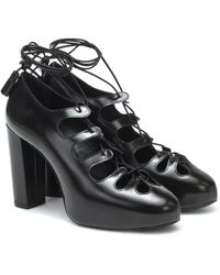 Max Mara Ghil Leather Pumps - Black