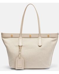 Dolce & Gabbana - Tote Bag Aus Canvas Mit Leder - Lyst