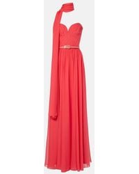 Elie Saab - Scarf-Detail Silk Gown - Lyst