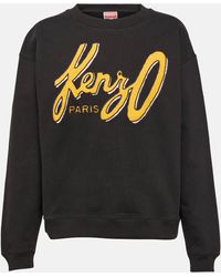 KENZO - Sweat-shirt en coton a logo - Lyst