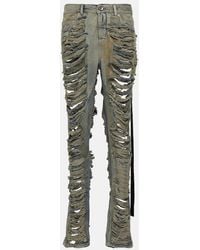 Rick Owens - Drkshdw Distressed Low-Rise Jeans - Lyst