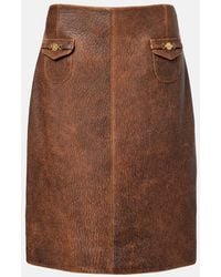Chloé - Leather Midi Skirt - Lyst