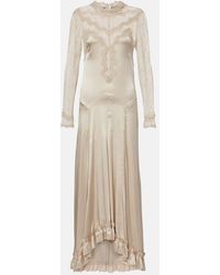 Isabel Marant - Robe Dolores Aus Satin Aus Mit Spitze - Lyst