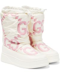 Gucci GG Matelasse Snow Boots - White