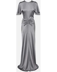 Victoria Beckham - Isabella Gathered Satin Gown - Lyst