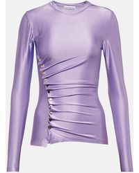 Rabanne - Gathered Satin Top - Lyst