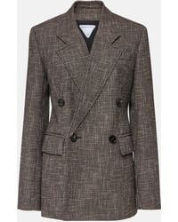 Bottega Veneta - Wool And Cotton-Blend Mouline Blazer - Lyst