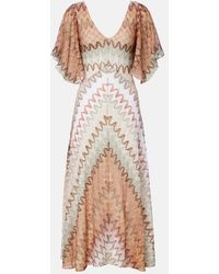 Missoni - Lame Midi Dress - Lyst