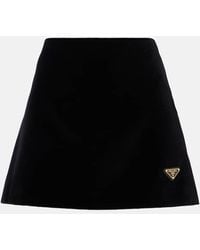 Prada - Minirock Aus Baumwolle - Lyst